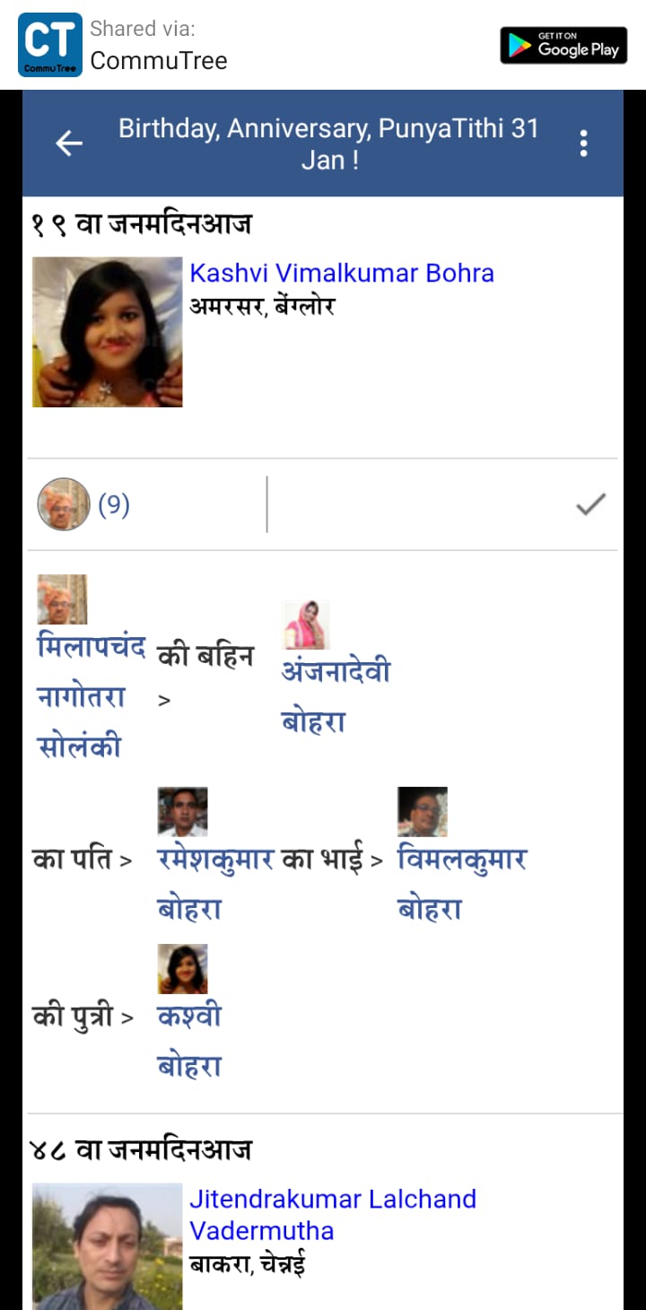 31Jan: Birthday, Marriage Anniversary & PunyaTithi