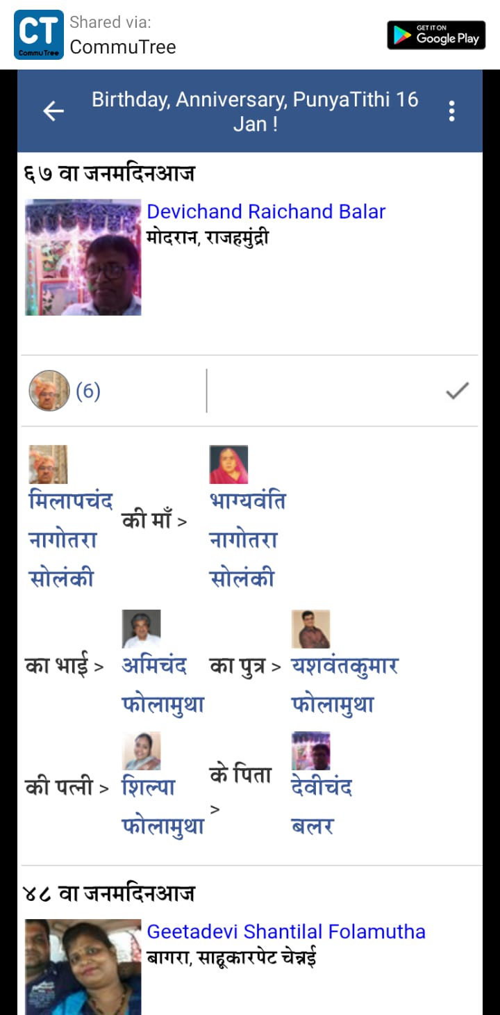 16Jan: Birthday, Marriage Anniversary & PunyaTithi