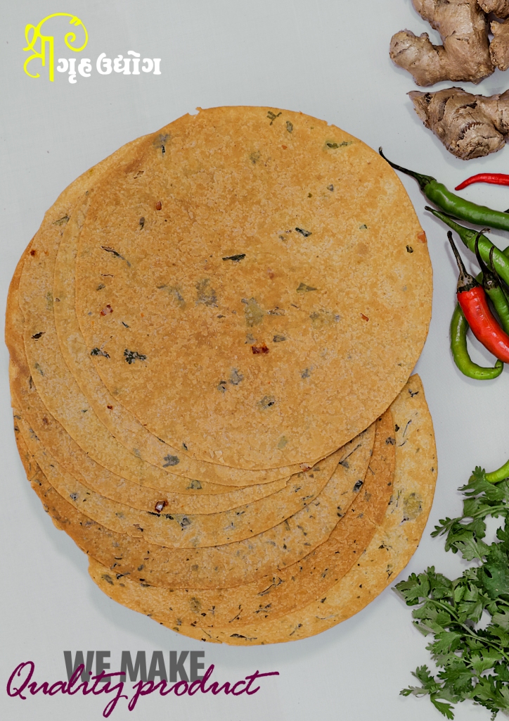 આદું મરચાં કોથમરી ખાખરા 