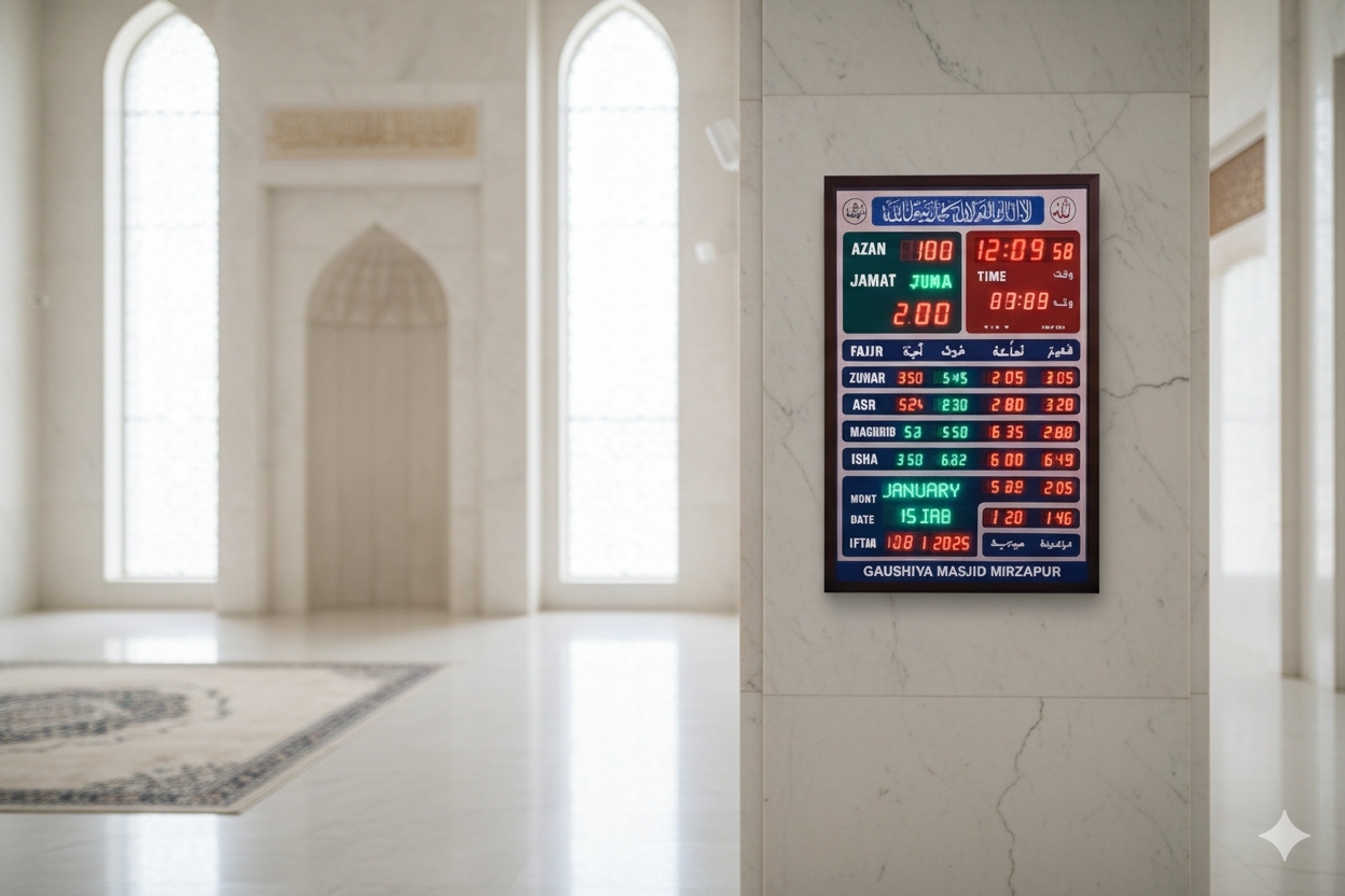 Automatic namaz time board 