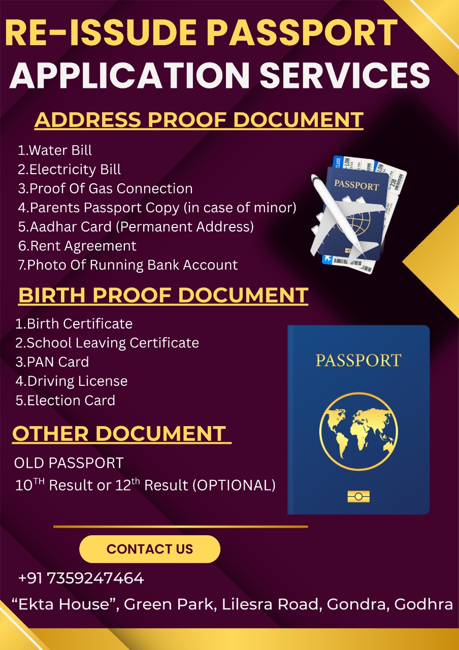 RE-ISSUDE PASSPORT APPLICATION SERVICES