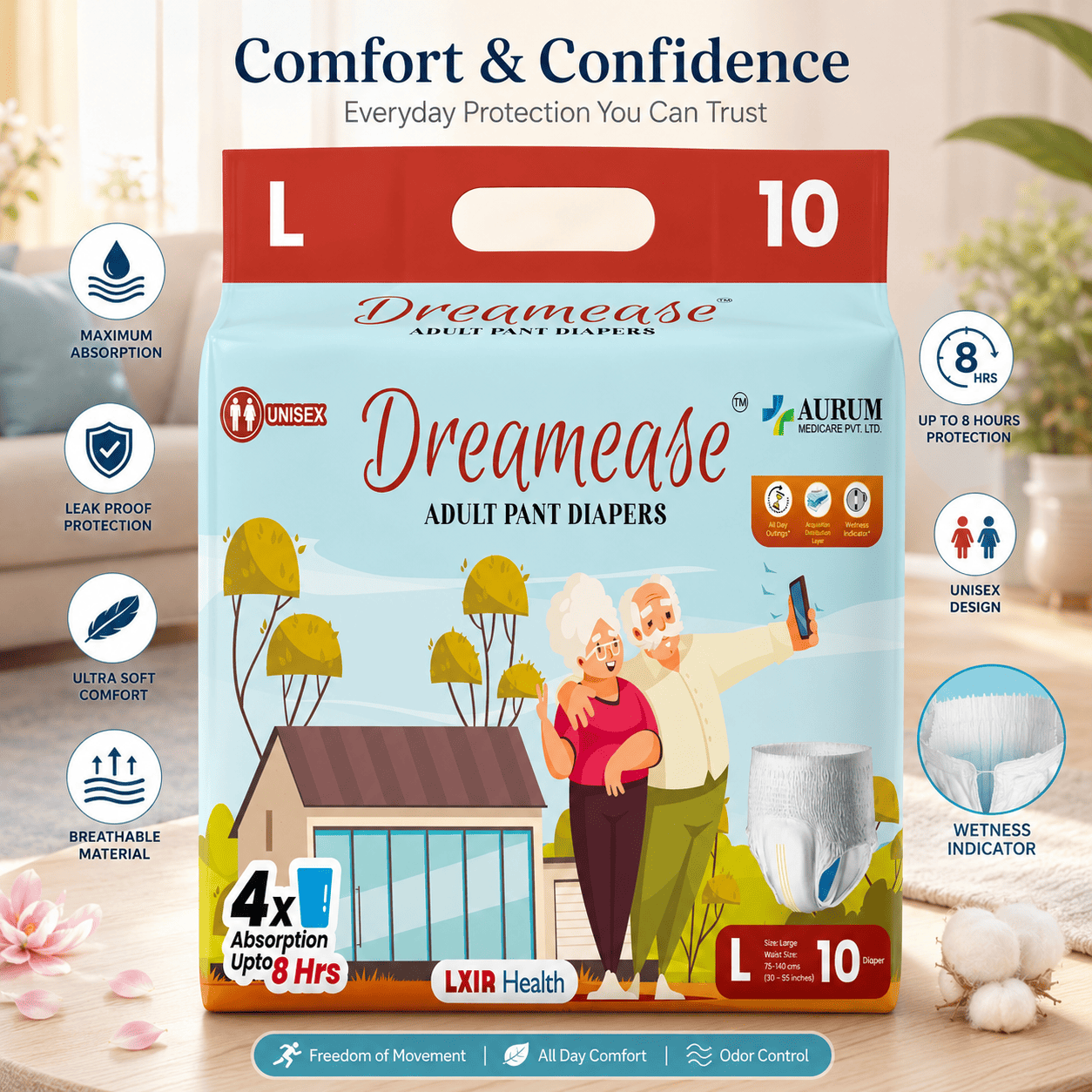 DREAMEASE ADULT PANTS L