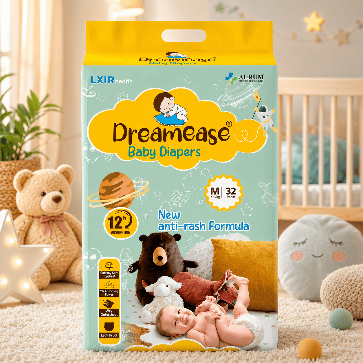 DREAMEASE BABY DIAPER MEDIUM 32
