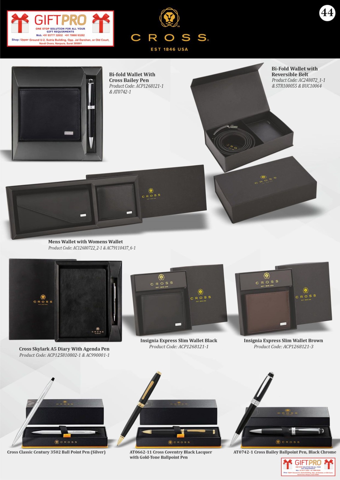 Wallet With Cross Bailey Pen