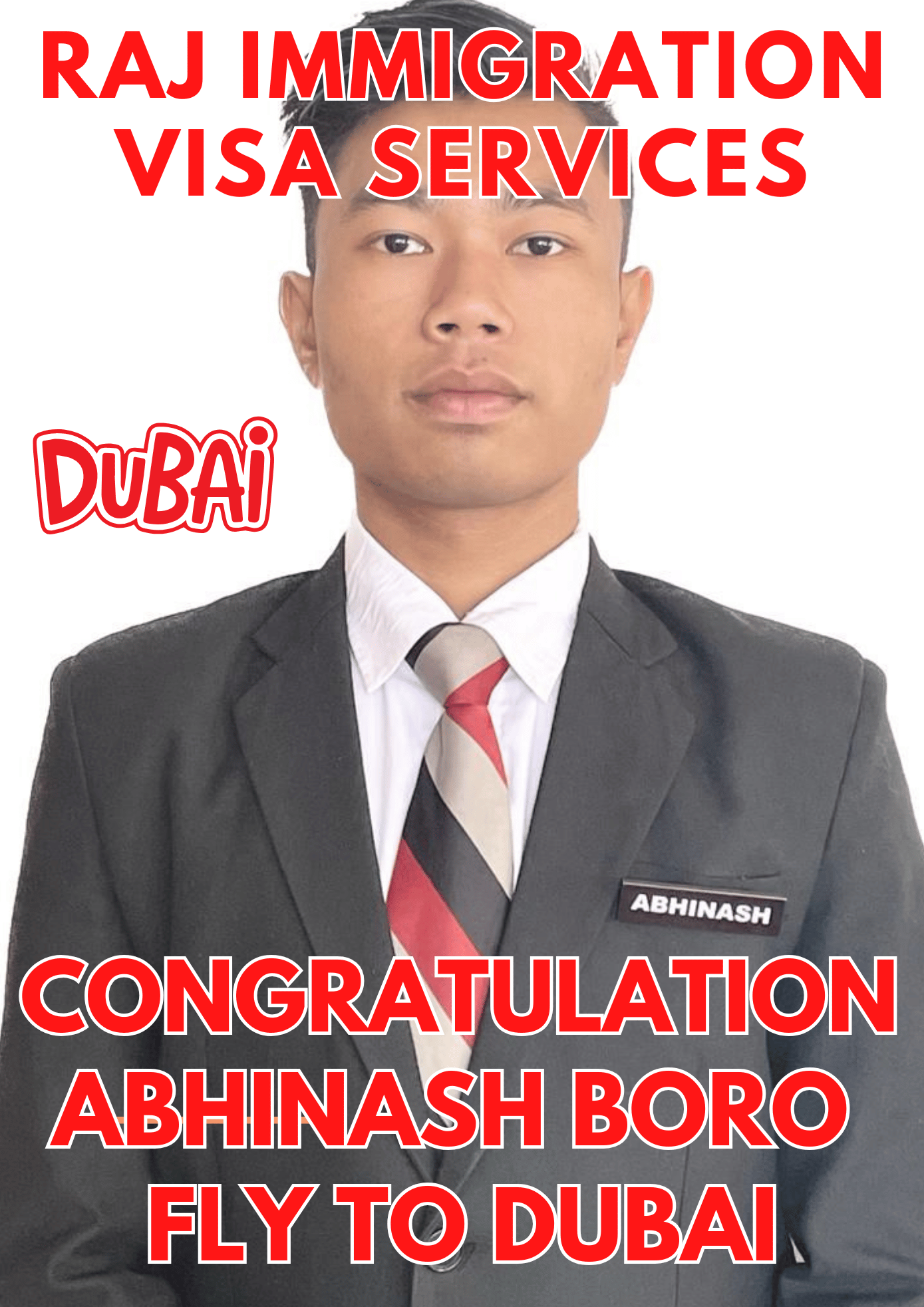 🥳CONGRATULATION ABHINASH BORO FLY TO DUBAI🎉