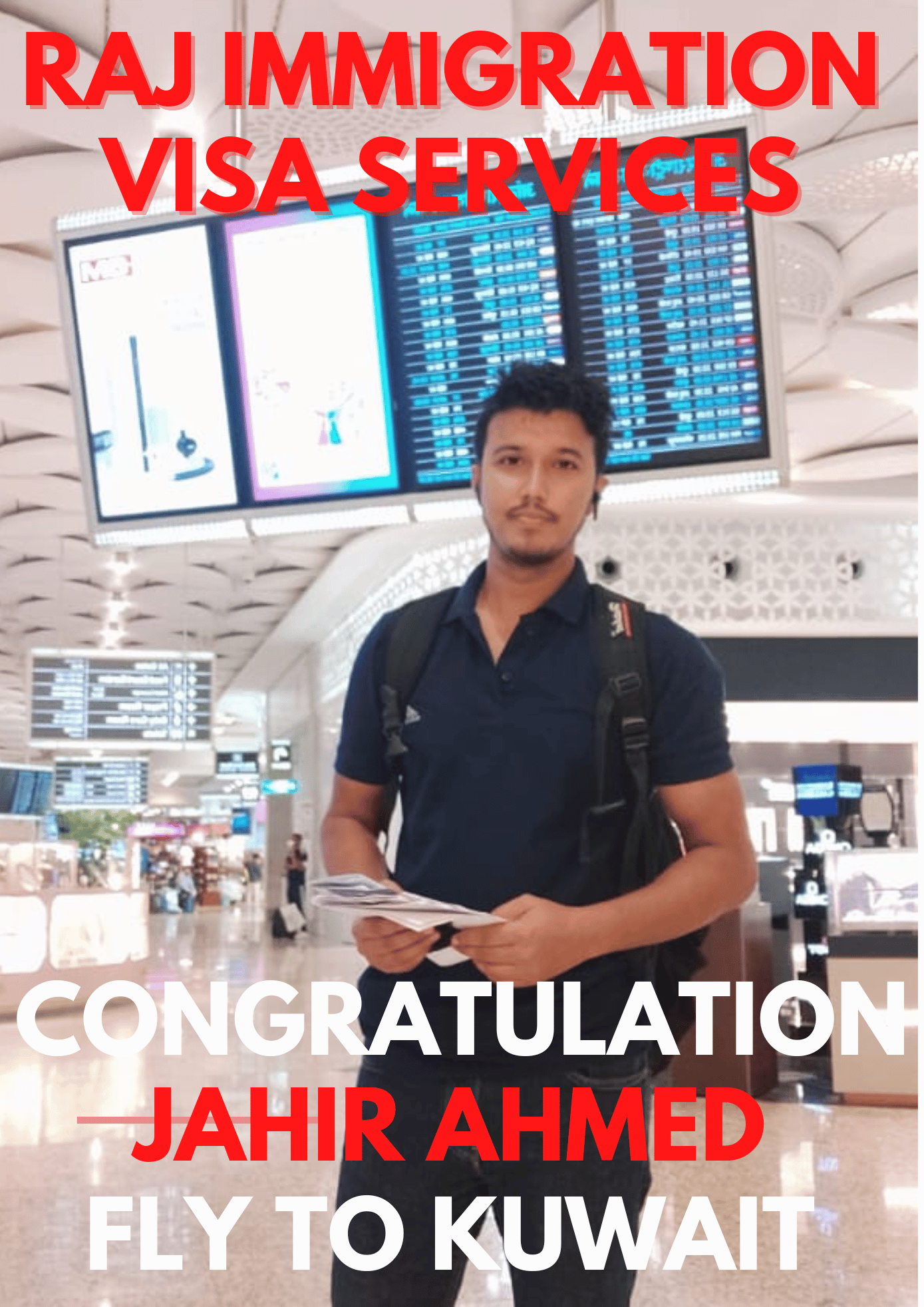 🥳CONGRATULATION JAHIR AHMED FLY TO KUWAIT🎉