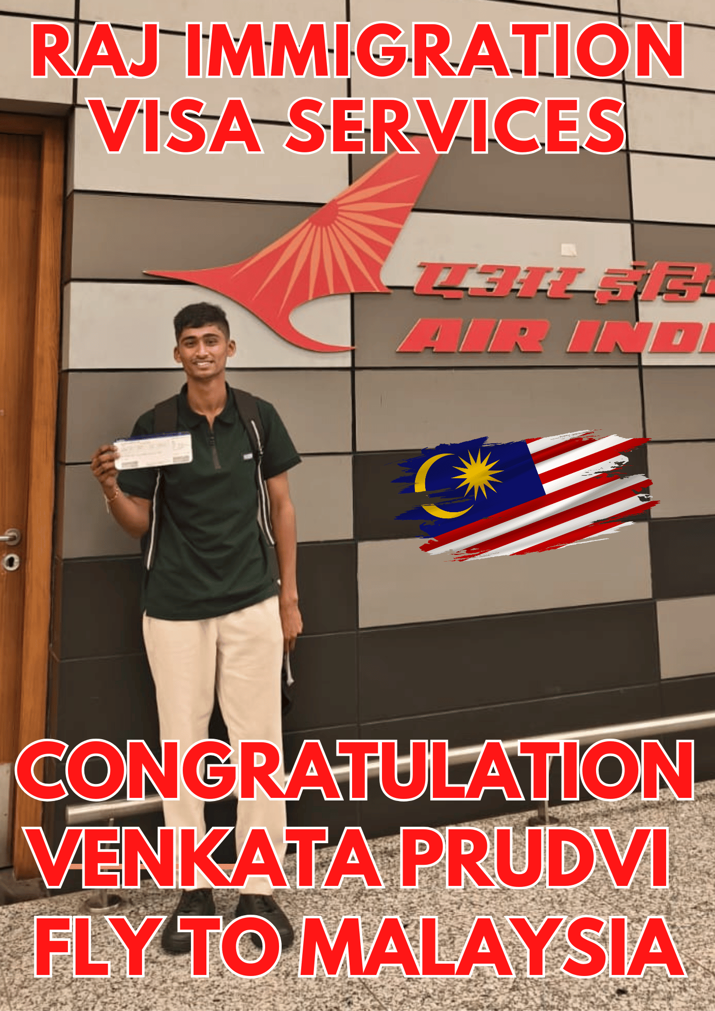 🥳CONGRATULATION VENKATA PRUDVI FLY TO MALAYSIA🎉