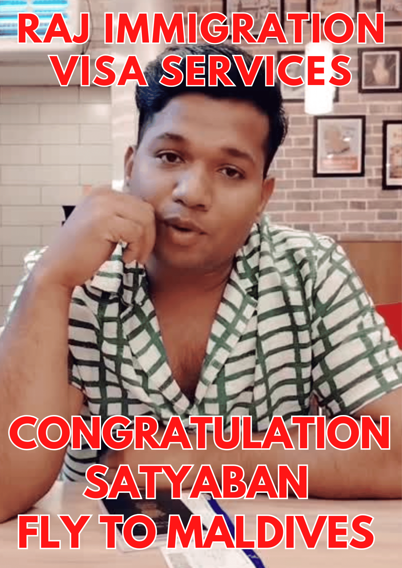 🥳CONGRATULATION SATYABAN FLY TO MALDIVES🎉