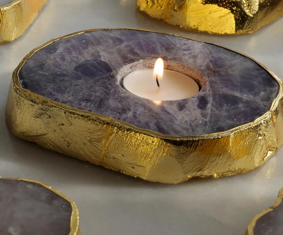 Amethyst  Candel holder