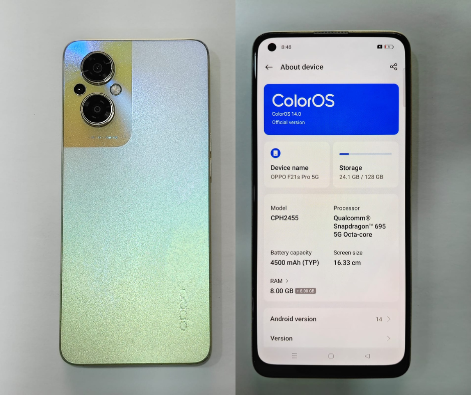 Oppo F21s pro 5g 8/128